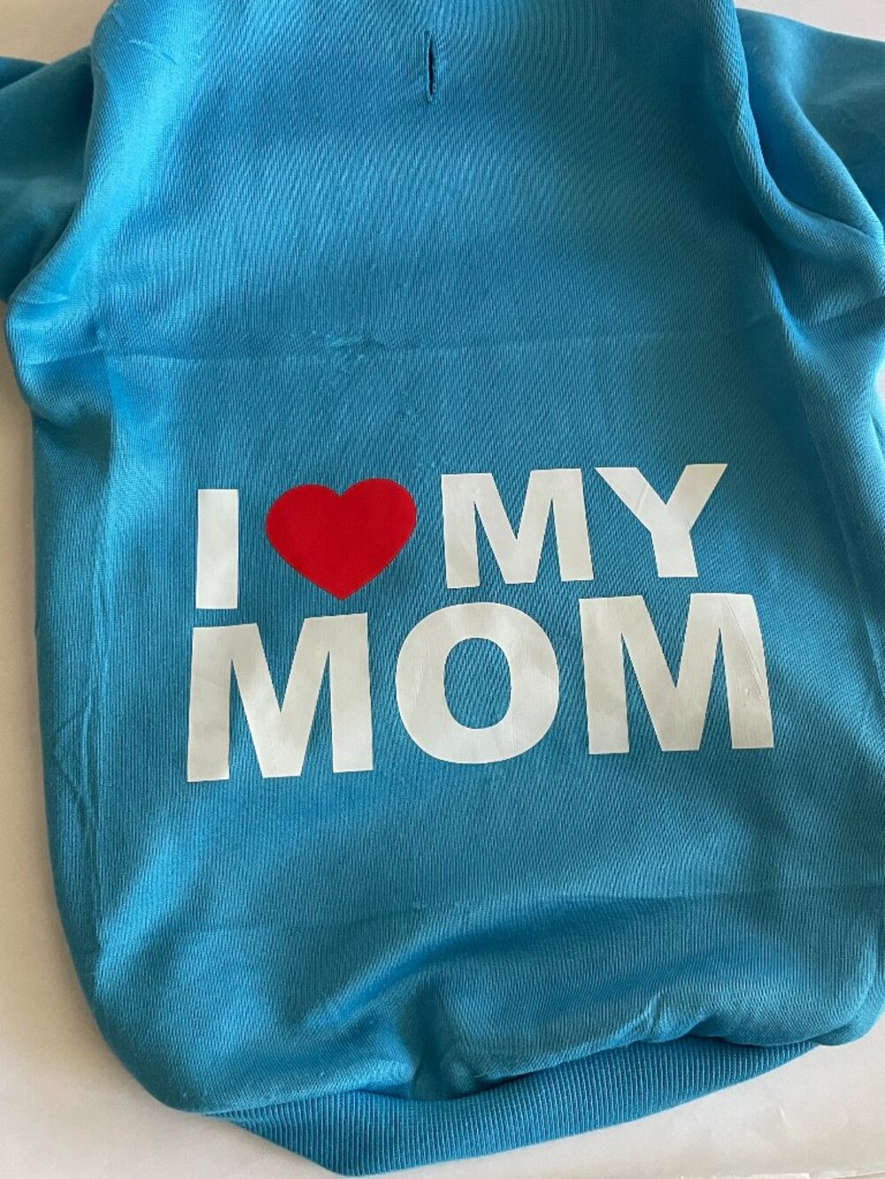 I Love My Mom Dog Sweatshirt – Blue Pet Hoodie